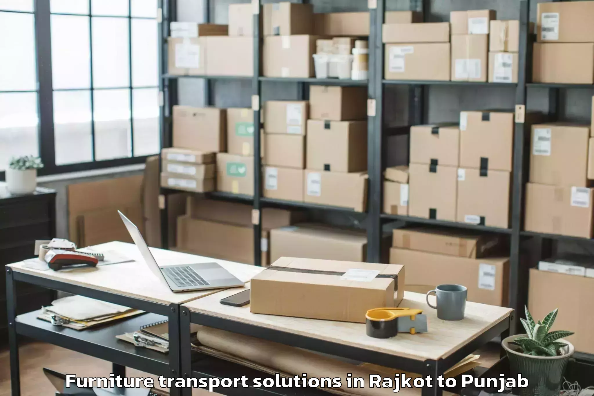 Hassle-Free Rajkot to Guru Har Sahai Furniture Transport Solutions